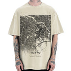 Tokyo map Vintage Washed T-shirt