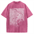 Tokyo map Vintage Washed T-shirt