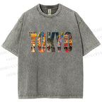 Unisex Tokyo Printed Washed Tee