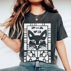 Unisex Vintage Japanese Panther Printed Washed Tee