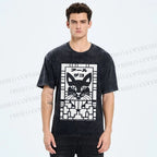 Unisex Vintage Japanese Panther Printed Washed Tee