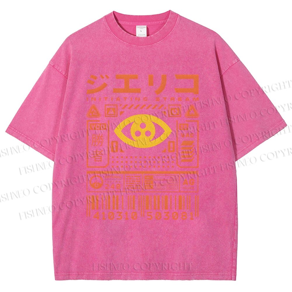Unisex Initiating Stream Printed Washed Tee