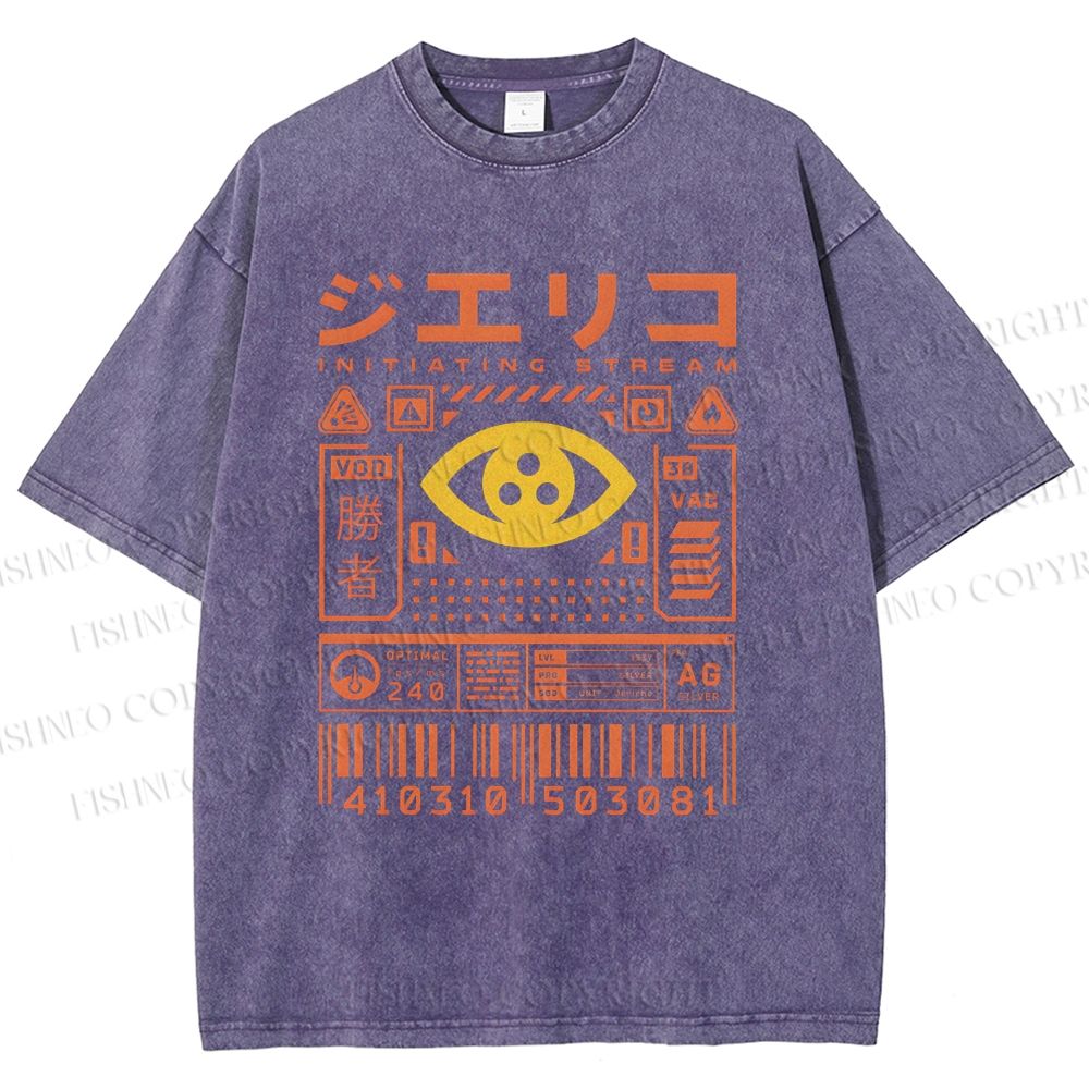 Unisex Initiating Stream Printed Washed Tee