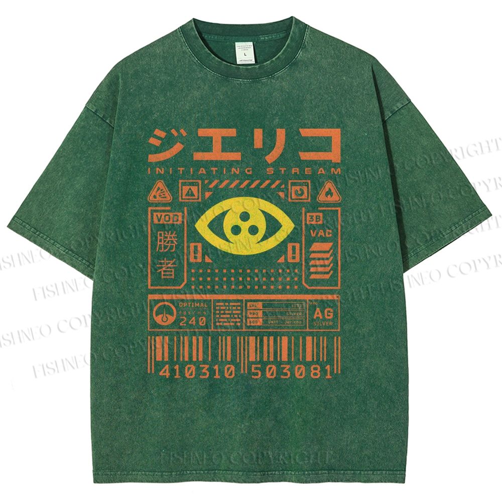 Unisex Initiating Stream Printed Washed Tee