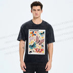 Unisex Yayoi Kusama Butterfly Printed Washed Tee