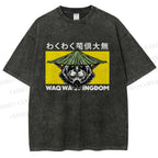 Unisex Waq Waq Kingdom Printed Washed Tee