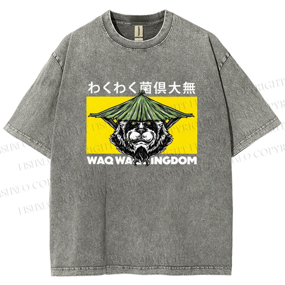 Unisex Waq Waq Kingdom Printed Washed Tee