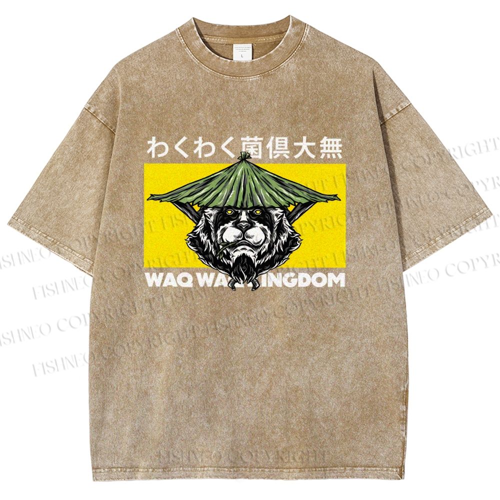 Unisex Waq Waq Kingdom Printed Washed Tee