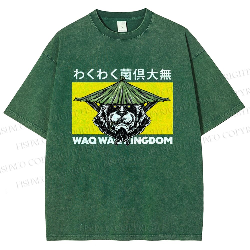 Unisex Waq Waq Kingdom Printed Washed Tee