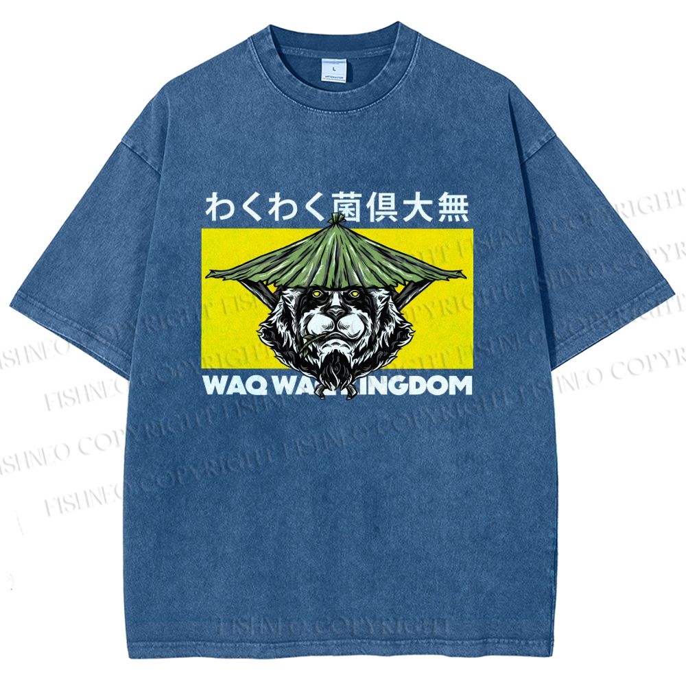 Unisex Waq Waq Kingdom Printed Washed Tee