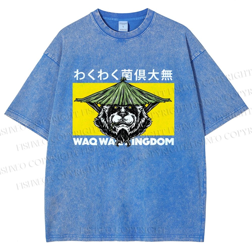 Unisex Waq Waq Kingdom Printed Washed Tee