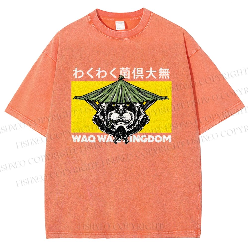 Unisex Waq Waq Kingdom Printed Washed Tee