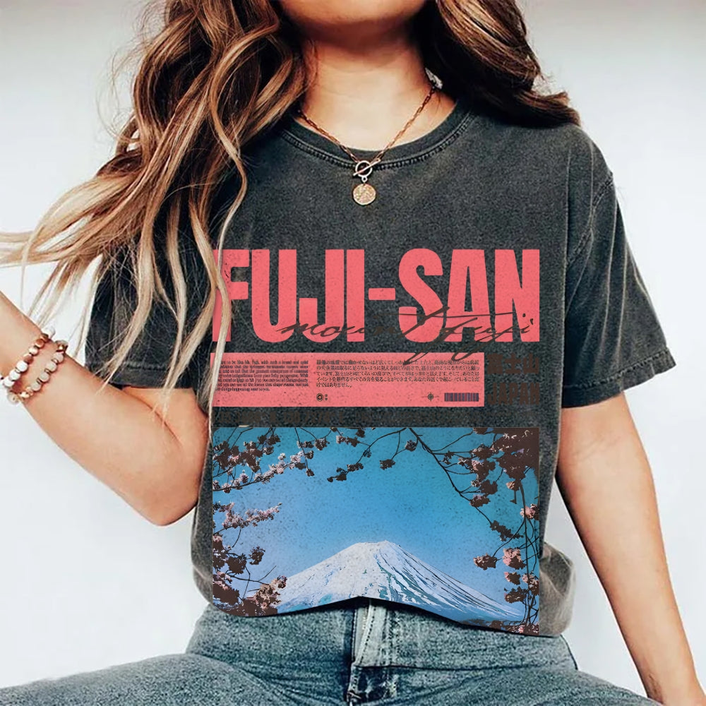 Mt Fuji Fuji-san Vintage Washed T-shirt