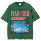 Mt Fuji Fuji-san Vintage Washed T-shirt