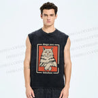 Unisex Dogs Are Bitches Printed Washed Tank Top