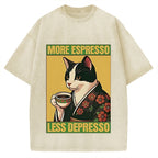 More Espresso Less Depresso Vintage Washed T-shirt