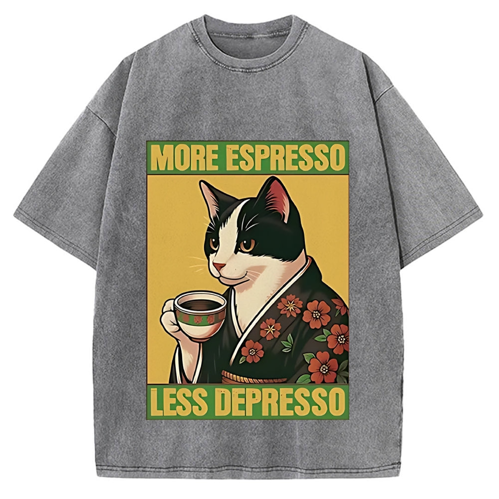 More Espresso Less Depresso Vintage Washed T-shirt