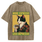 More Espresso Less Depresso Vintage Washed T-shirt