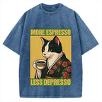 More Espresso Less Depresso Vintage Washed T-shirt