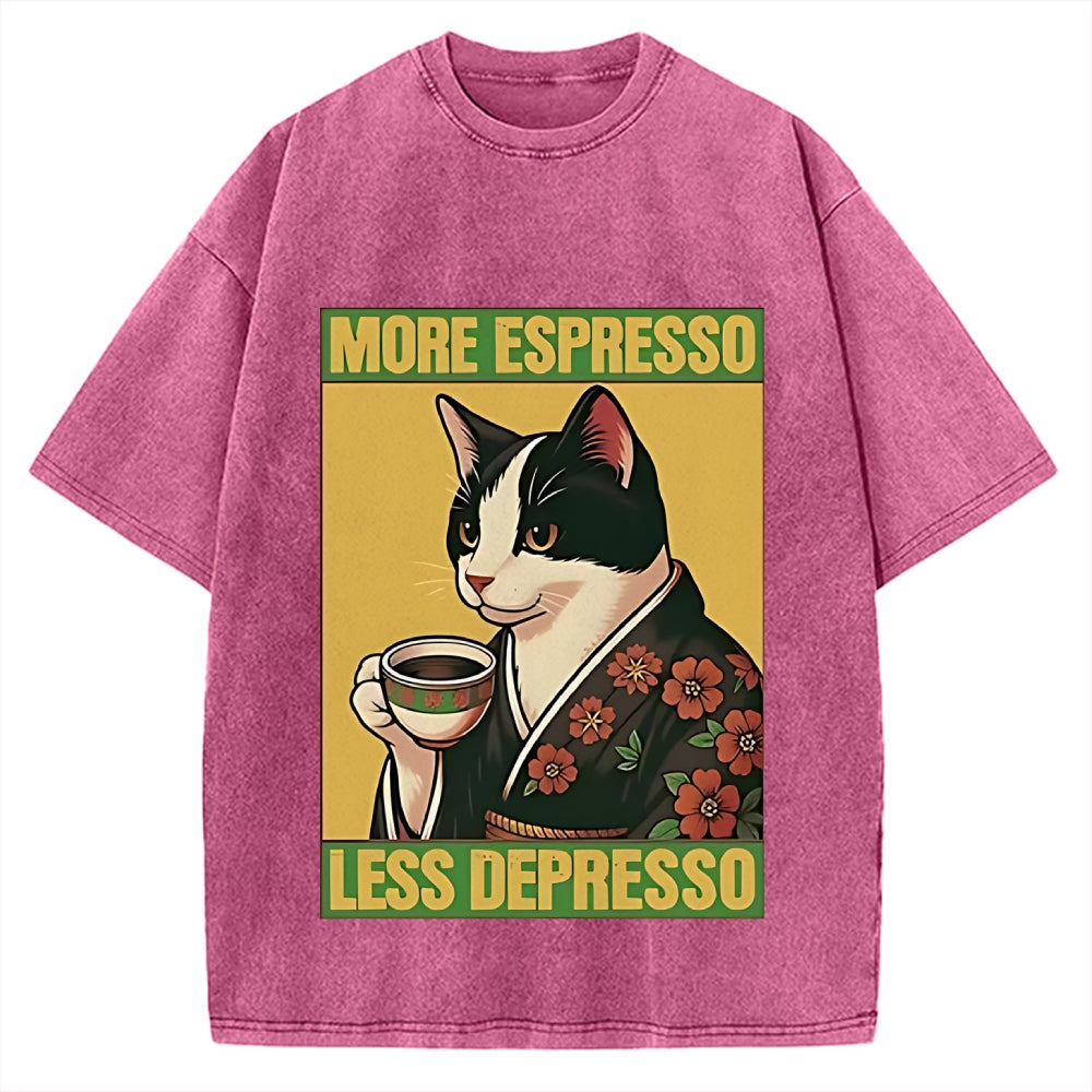 More Espresso Less Depresso Vintage Washed T-shirt