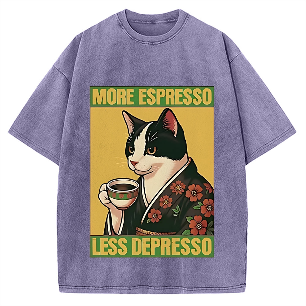 More Espresso Less Depresso Vintage Washed T-shirt