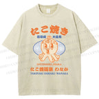 Unisex Osaka Octopus Printed Washed Tee