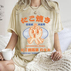 Unisex Osaka Octopus Printed Washed Tee