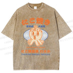 Unisex Osaka Octopus Printed Washed Tee
