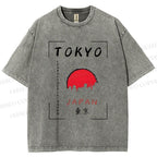 Unisex Tokyo Printed Washed Tee