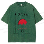 Unisex Tokyo Printed Washed Tee