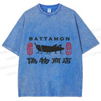 Unisex Vintage Japanese Bug Store Printed Washed Tee