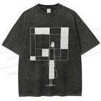 Unisex Funny painting Printed Washed Tee