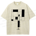 Unisex Funny painting Printed Washed Tee