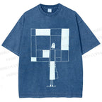 Unisex Funny painting Printed Washed Tee