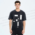 Unisex Funny painting Printed Washed Tee