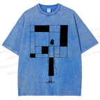 Unisex Funny painting Printed Washed Tee