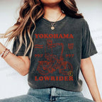 Unisex Yokohama Printed Washed Tee