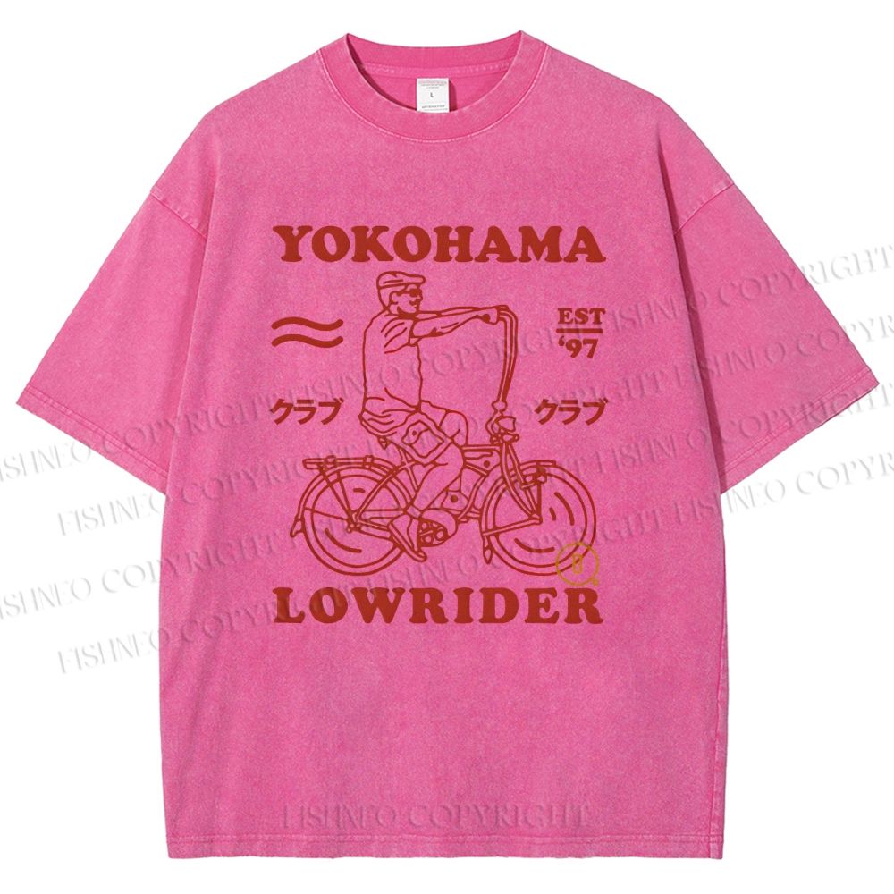 Unisex Yokohama Printed Washed Tee