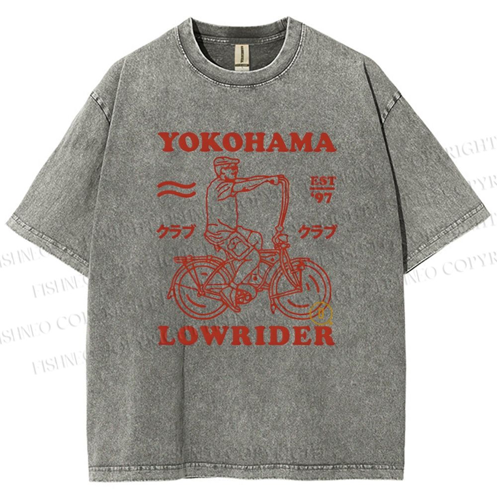 Unisex Yokohama Printed Washed Tee