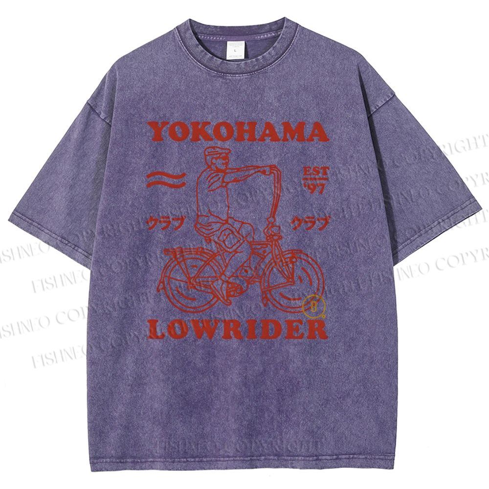 Unisex Yokohama Printed Washed Tee