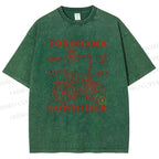 Unisex Yokohama Printed Washed Tee