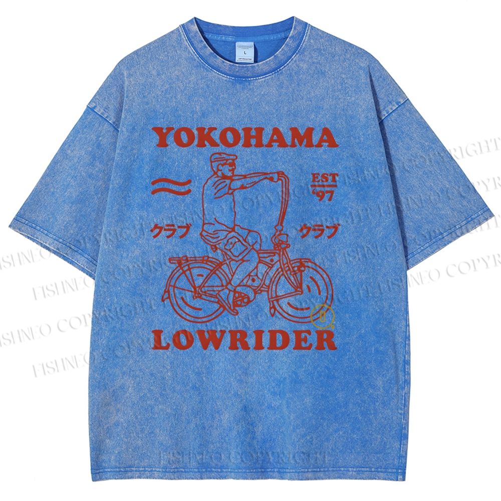 Unisex Yokohama Printed Washed Tee