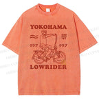 Unisex Yokohama Printed Washed Tee