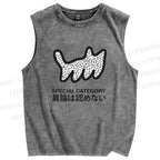 Unisex Special Category Printed Washed Tank Top