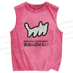 Unisex Special Category Printed Washed Tank Top