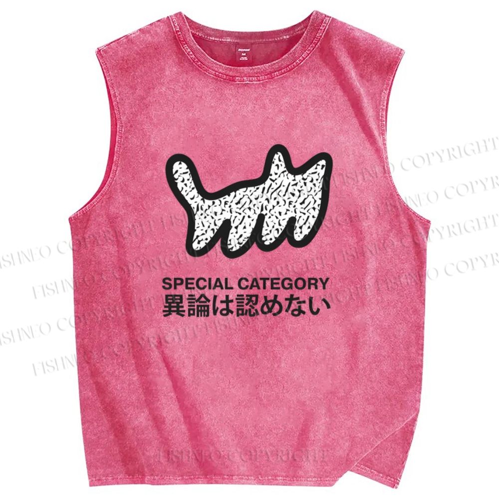Unisex Special Category Printed Washed Tank Top