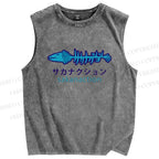 Unisex Sakanaction Printed Washed Tank Top