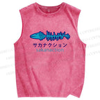 Unisex Sakanaction Printed Washed Tank Top