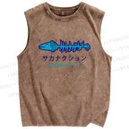 Unisex Sakanaction Printed Washed Tank Top