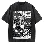 Tokyo Black Cats Vintage Washed T-shirt